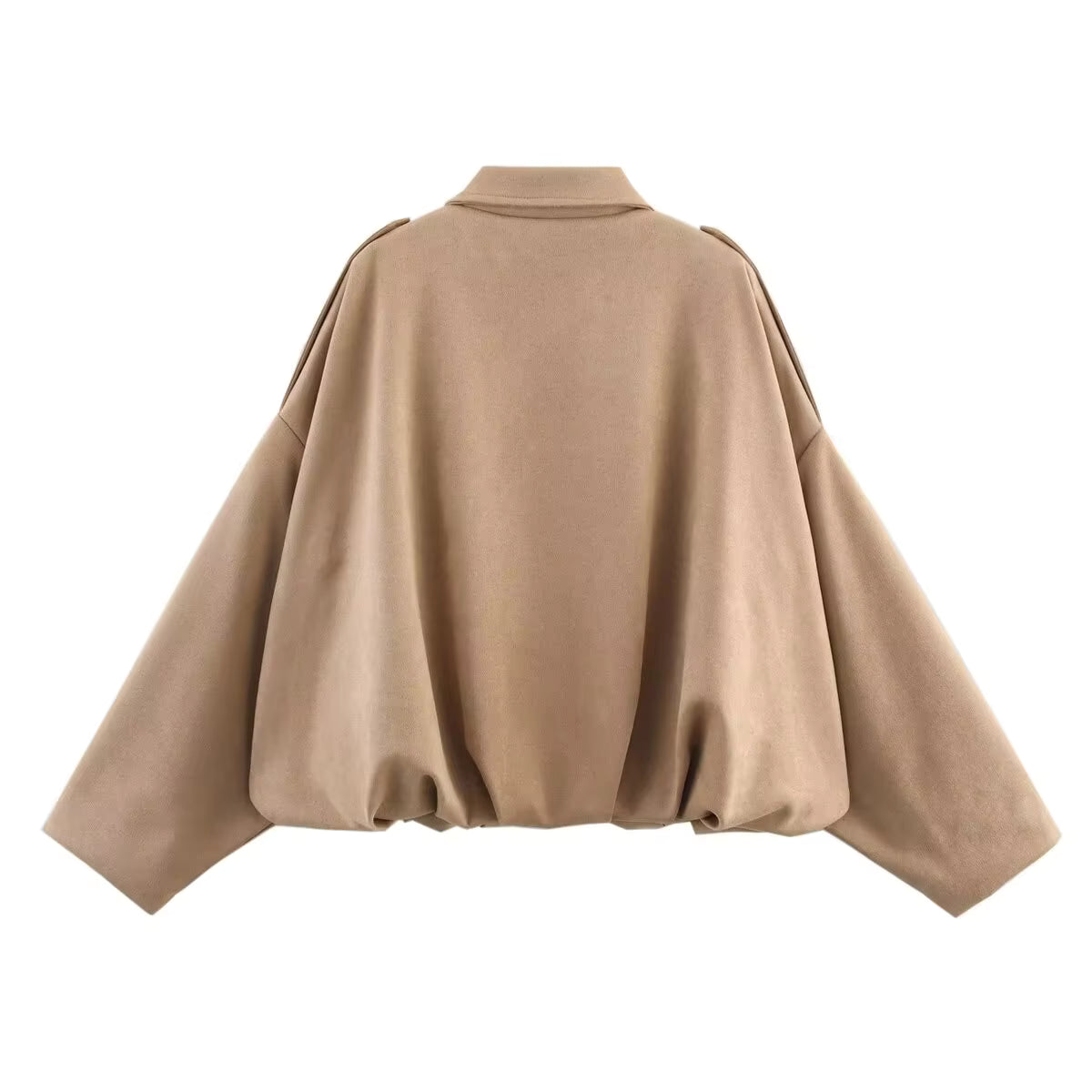Ellie Faux Suede Oversized Zip Jacket