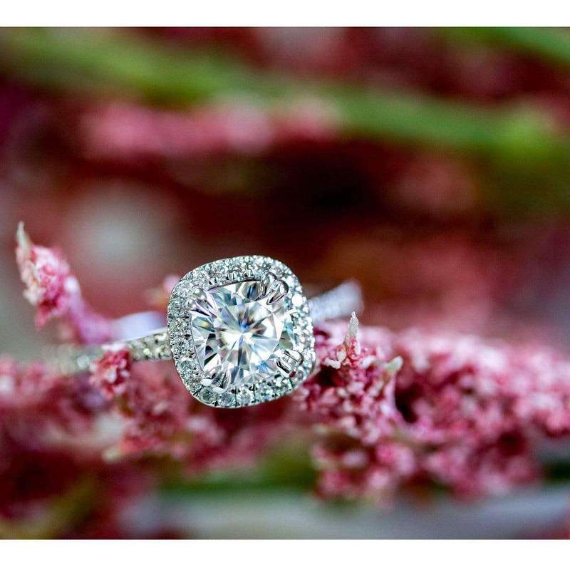 Halo Cut Zircon Ring