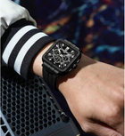 REWARD RD833569M Men's Skeleton Chronograph Watch — All Black Edition