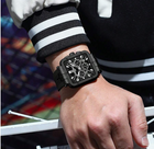 REWARD RD833569M Men's Skeleton Chronograph Watch — All Black Edition