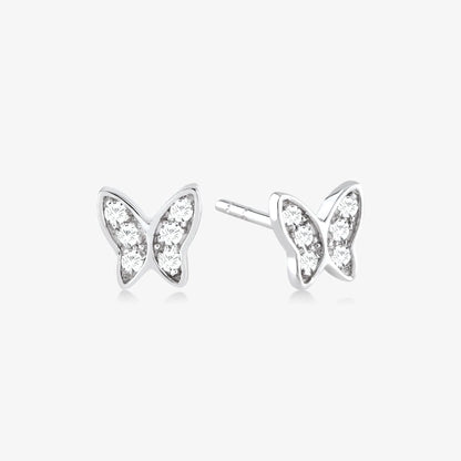 Diamond Butterfly Earrings