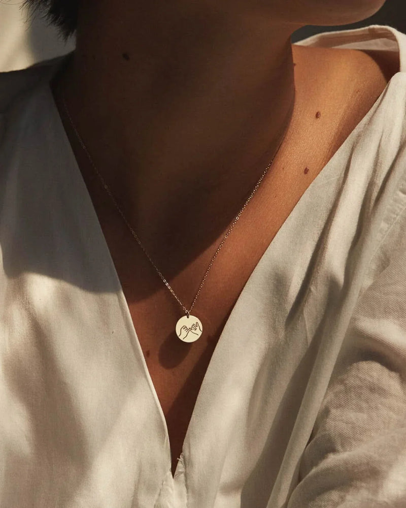 Pinky Promise Necklace detail view