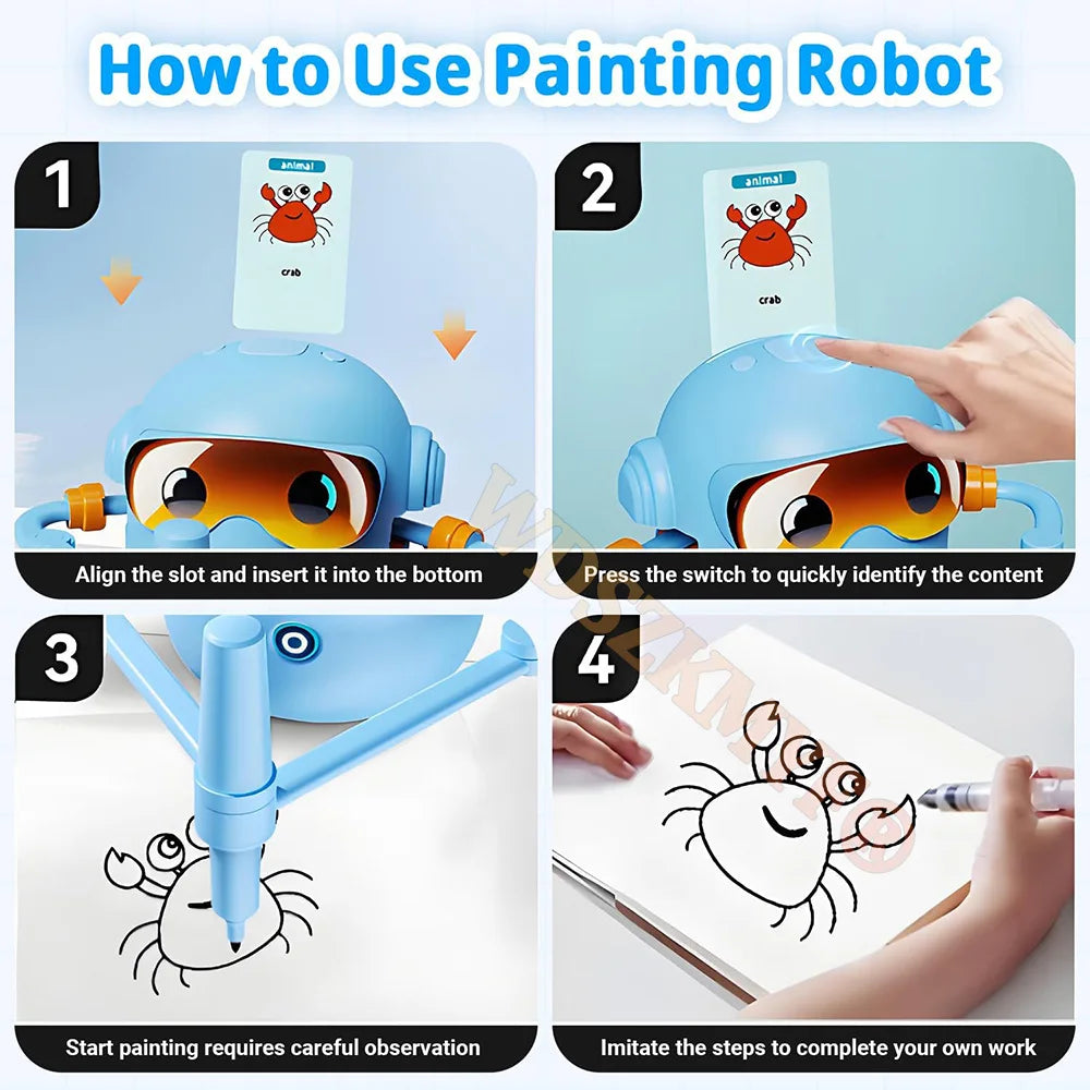 Automatic Intelligent Drawing Robot Enlightenment Intelligent Drawing Robot Teaching Aid Educational Early Childhood Machine Toy