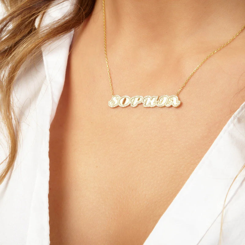 Dazzling Custom Name Necklace detail view