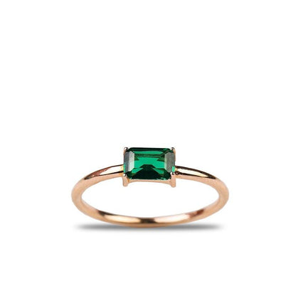 MINIMALIST EMERALD RING