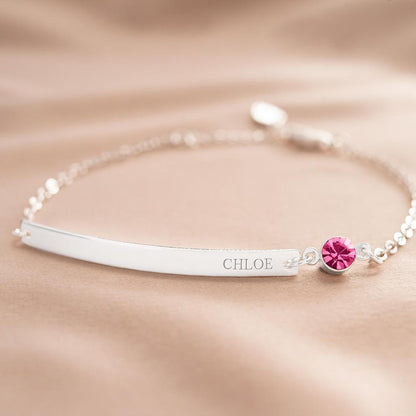 Diamond Bar Personalized Bracelet