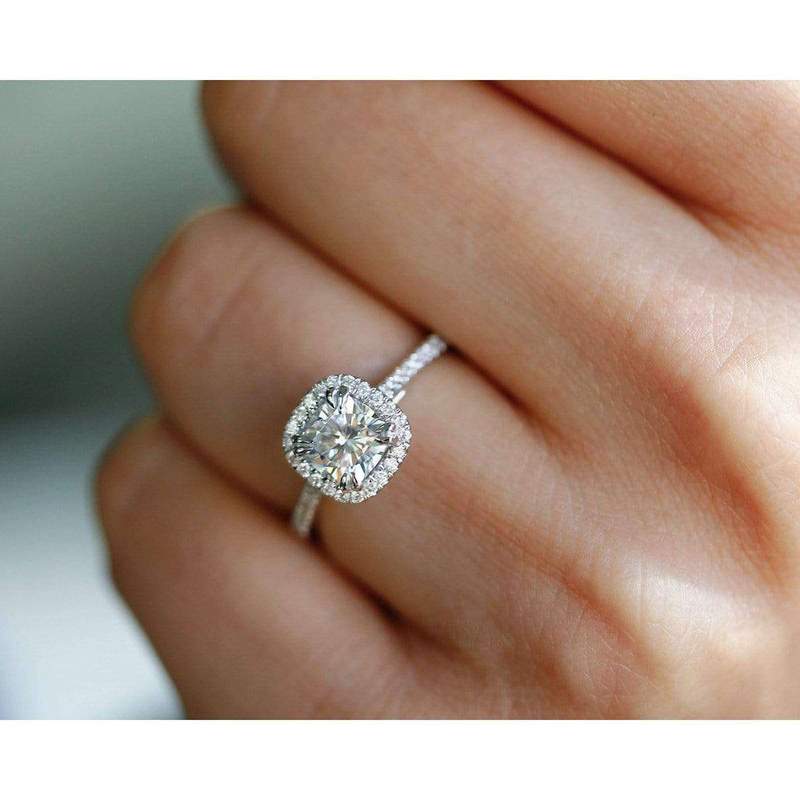Halo Cut Zircon Ring detail view