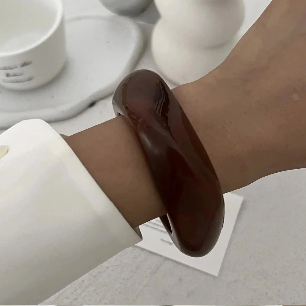 Geometric Acrylic Bangle Set