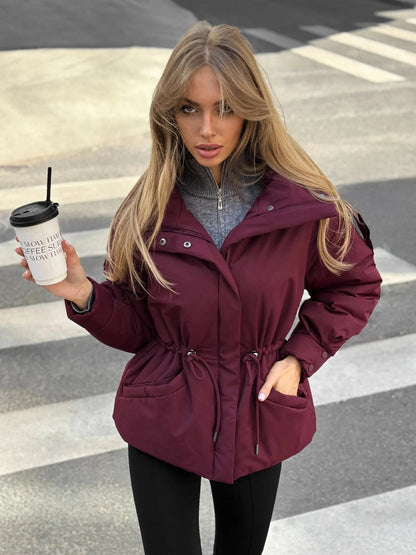 Mary Oversized Drawstring Waist Puffer Jacket