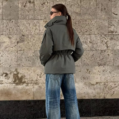 Mary Oversized Drawstring Waist Puffer Jacket