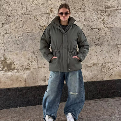 Mary Oversized Drawstring Waist Puffer Jacket
