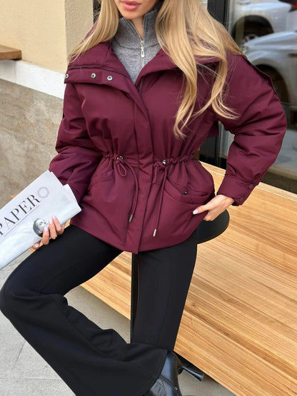 Mary Oversized Drawstring Waist Puffer Jacket