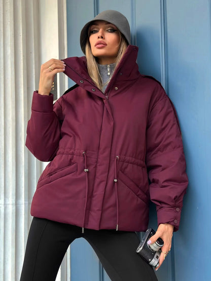Mary Oversized Drawstring Waist Puffer Jacket