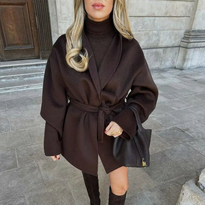 Monica Belted Oversized Wrap Coat